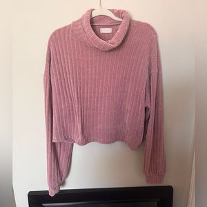 Altar’d State Pink Turtleneck Oversized Sweater Slouchy Size L